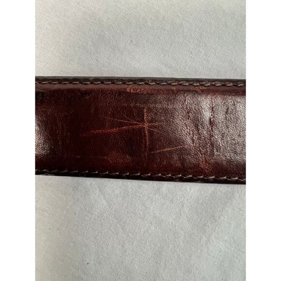 L.L. Bean Brown Leather Belt Hidden Zipper Pouch Mens Size‎ 40 - Picture 6 of 13